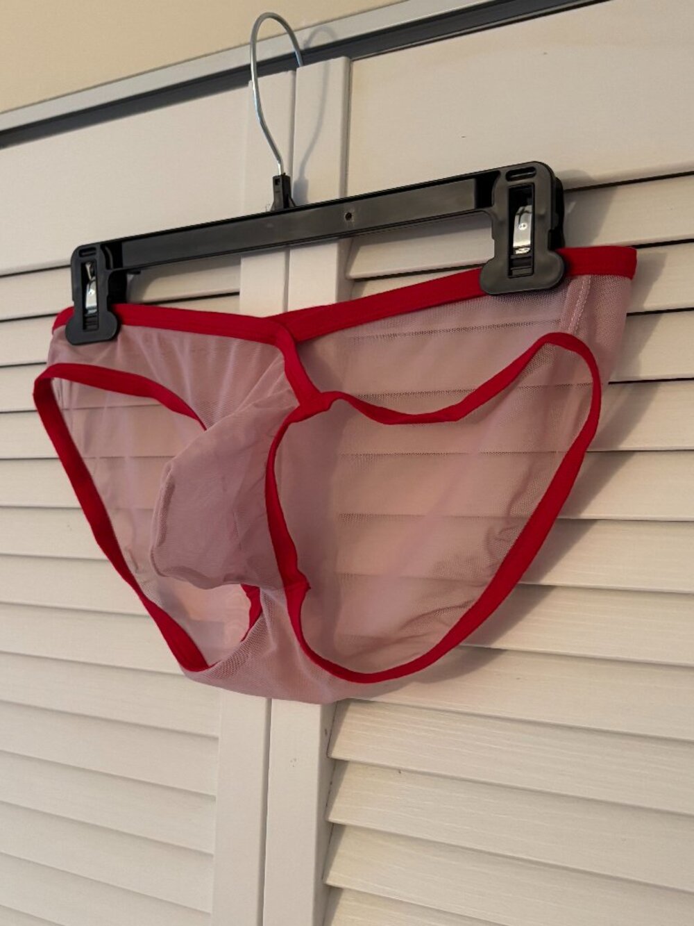 Andrew Christian Mesh Brief--Red/Pink